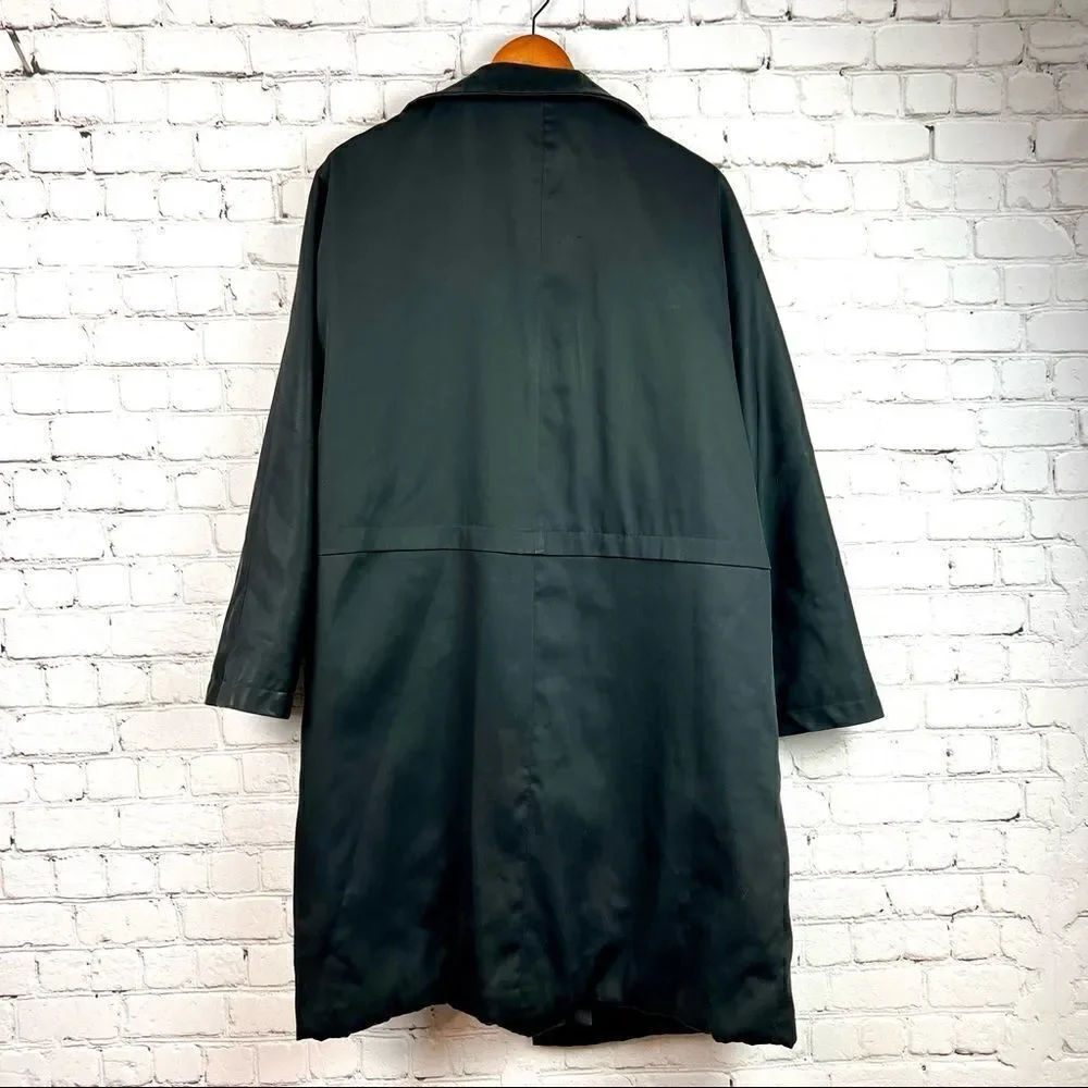 Vintage 90s Calvin Klein Quilted Rain Slicker Jacket Insulated Small